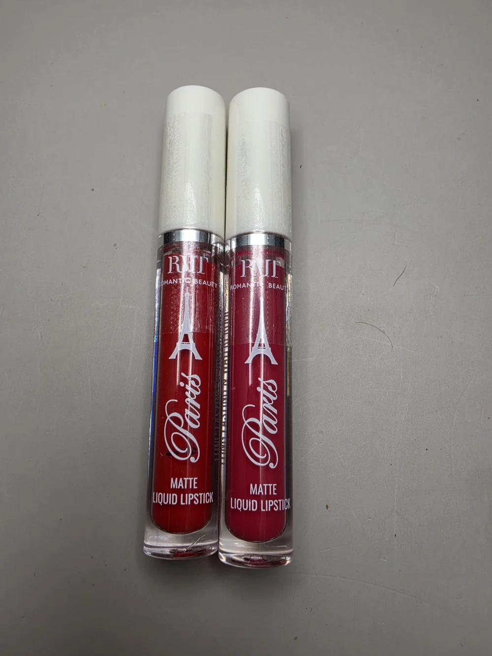 Paris Matte Liquid Lipstick Duo in Camine & Poppy Red